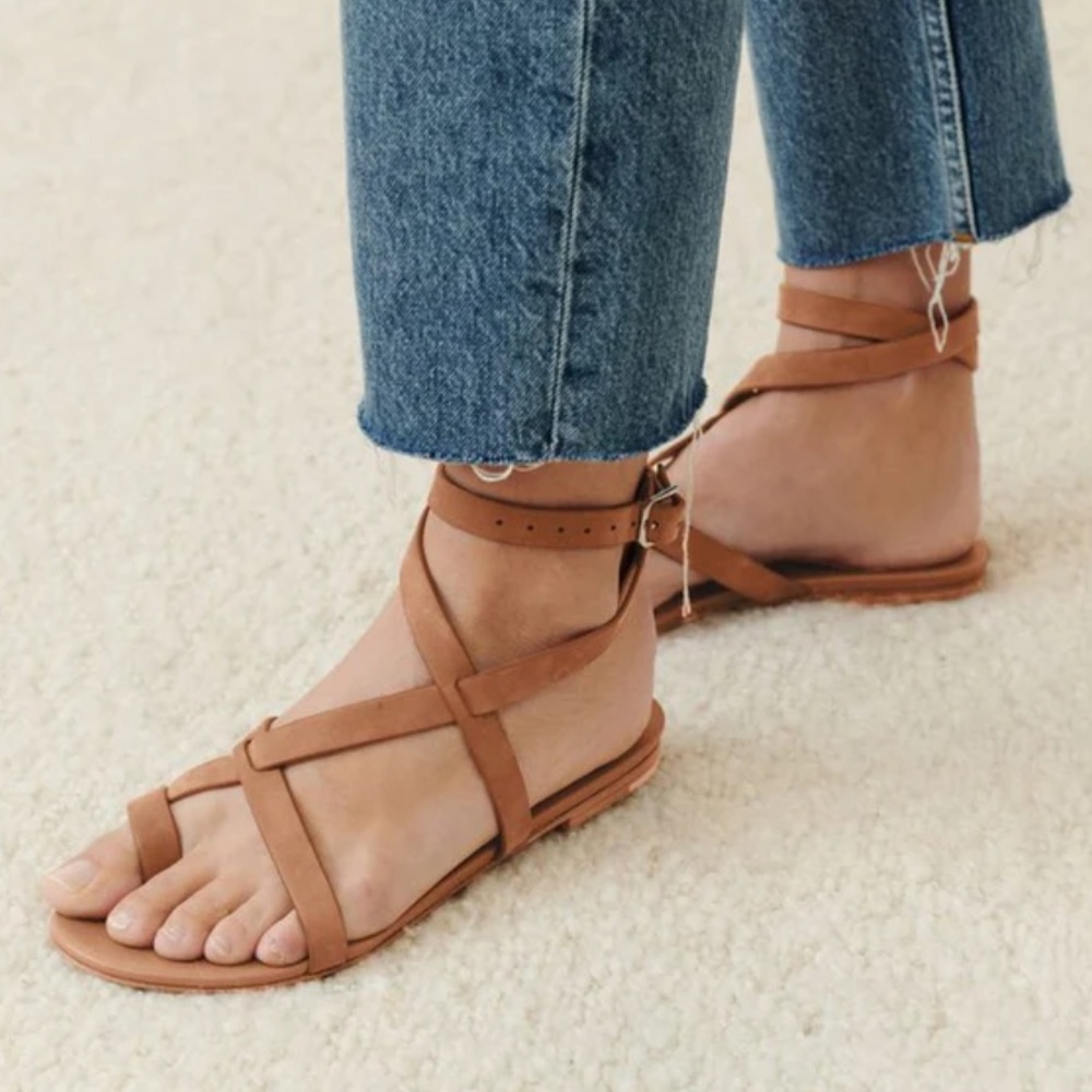 Jenni Kayne Brown Strappy Leather Sandals